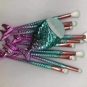 Mermaid Makeup Brushes - 11 piece